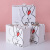 Taniceギフトバク包装袋ギフトバクグ口紅香水手提げ袋誕生日プレゼー新年バーンスタップ白兔款中号5つ入ります。