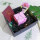【黒の精巧なギフトボックスの包装】キューブブルートゥースオーディオ-ピンクQone