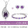クローバー紫水晶ブレスレット豪華ネックレスピアス豪華包装セット
