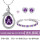 14粒の紫水晶ブレスレットネックレスピアス豪華包装セット