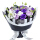 21本の濃い紫色の石鹸の花束ギフトボックス